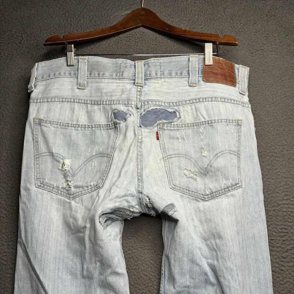 VINTAGE Levi's 549 Men Jeans 38X30 Denim Low Loose Baggy Skater Y2K Thrashed